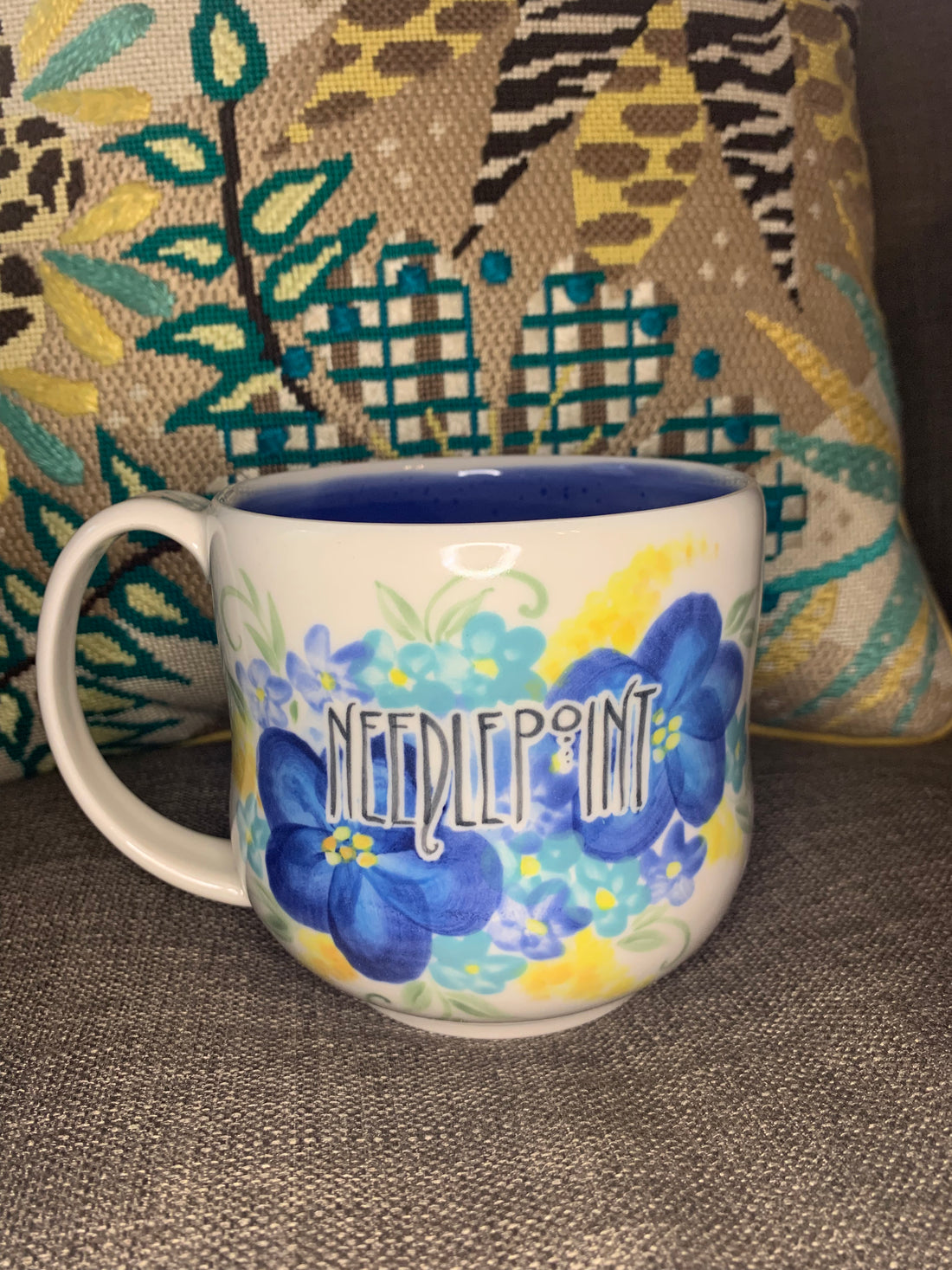 Large Mug - Blue Floral