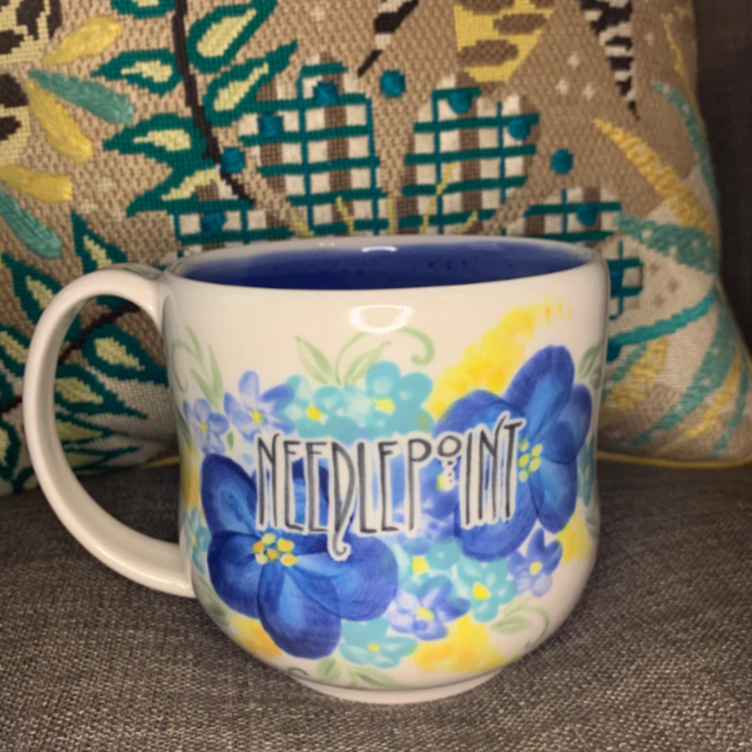 Large Mug - Blue Floral